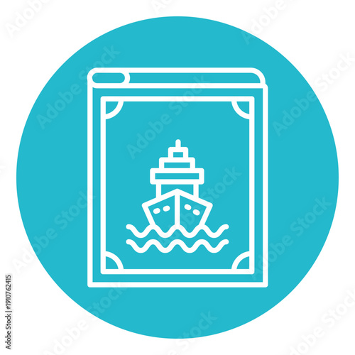 Cruise Passport Vector Icon