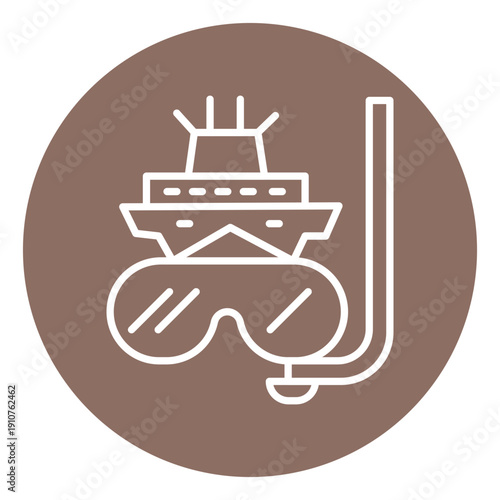 Cruise Snorkel Vector Icon
