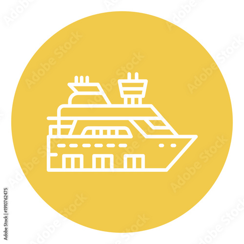 Cruise Terminal Vector Icon