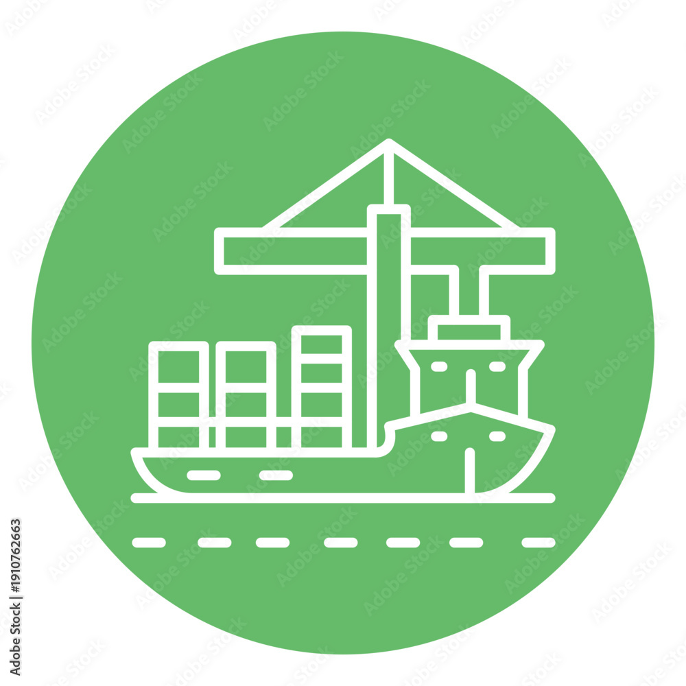 Obraz premium Port Vector Icon