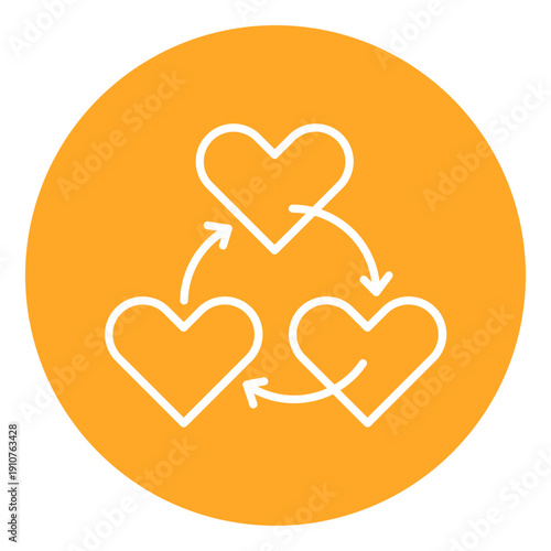 Love Triangle Vector Icon