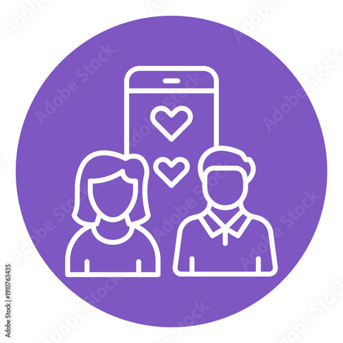 Online Dating Vector Icon
