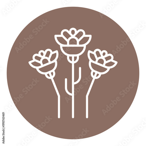 Virtual Flowers Vector Icon