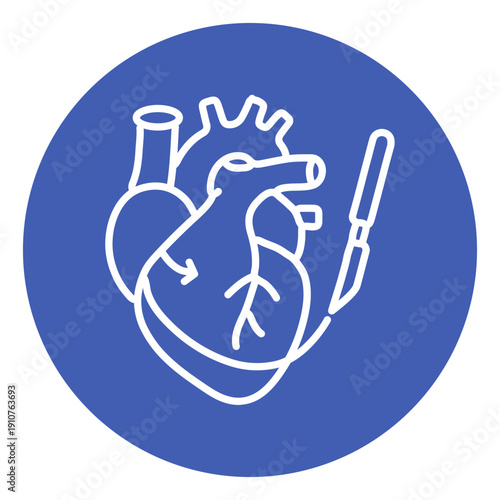 Heart Bypass Surgery Vector Icon