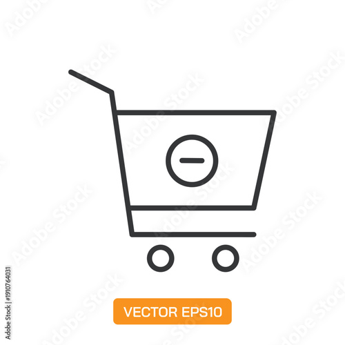 Shopping Cart Icons. Thin Line Symbol Elements Collection.