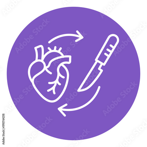 Heart Transplant Vector Icon