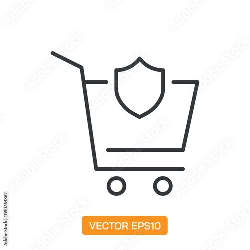 Shopping Cart Icons. Thin Line Symbol Elements Collection.