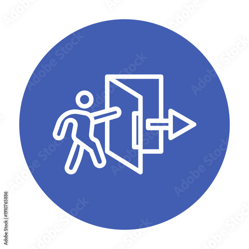 Emergency Exit Vector Icon