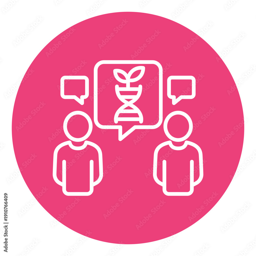 Fototapeta premium Bioethics Debate Vector Icon