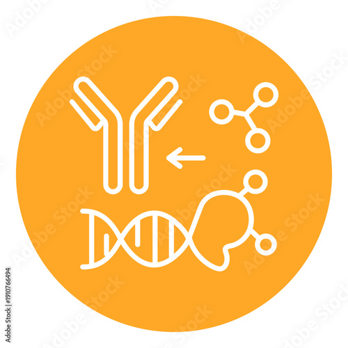 Biomolecular Interactions Vector Icon
