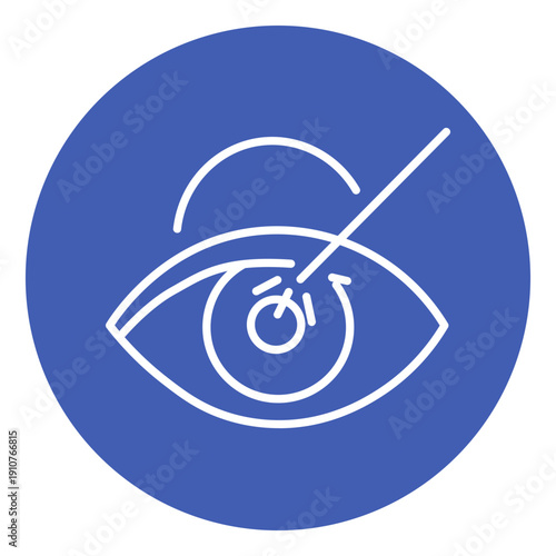 LASIK Eye Surgery Vector Icon