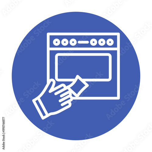 Oven Cleaner Vector Icon