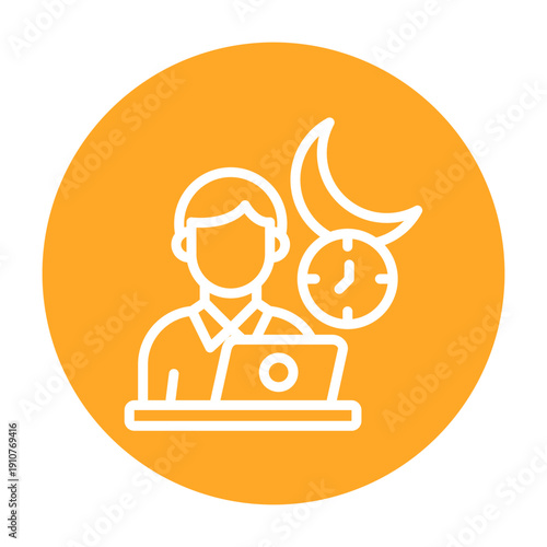 Midnight Screening Vector Icon