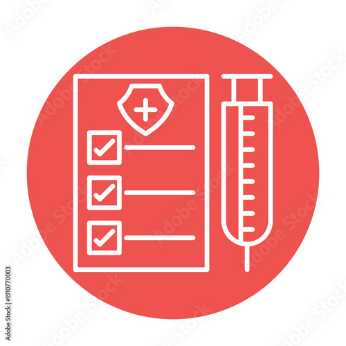 Vaccination Certificate Vector Icon