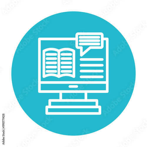 ELearning Platform Vector Icon
