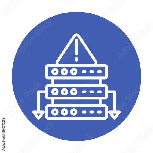 Server Shutdown Vector Icon