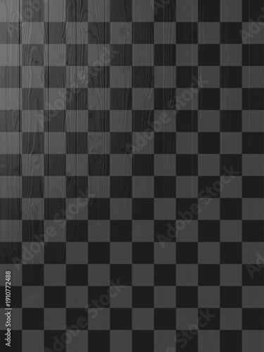 Seamless Wood Checkerboard Pattern Overlay Textured Tileable Surface Dark Gray Monochromatic Plank Wall.