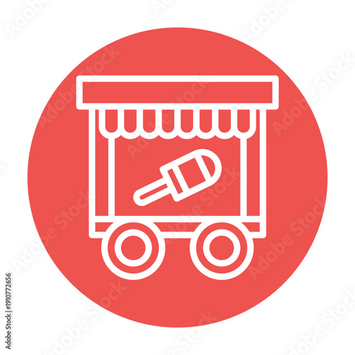 Ice Cream Stand Vector Icon
