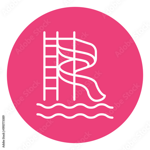 Water Slide Vector Icon