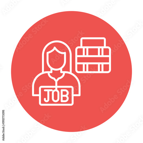 Job Seeker Male Vector Icon