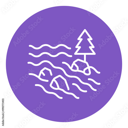 River Rapids Vector Icon