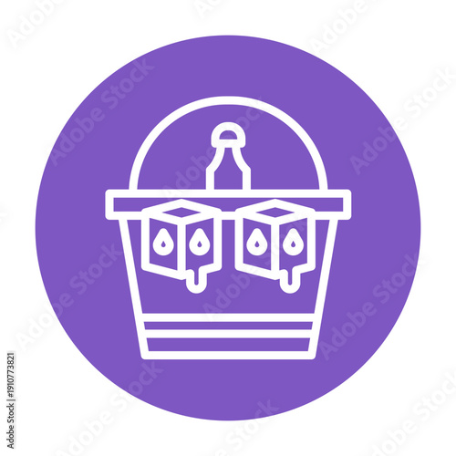 Ice Bucket Vector Icon