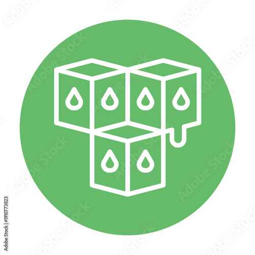 Ice Cubes Vector Icon