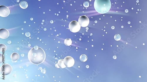 Wallpaper Mural Abstract design featuring floating bubbles in soft colors. Torontodigital.ca