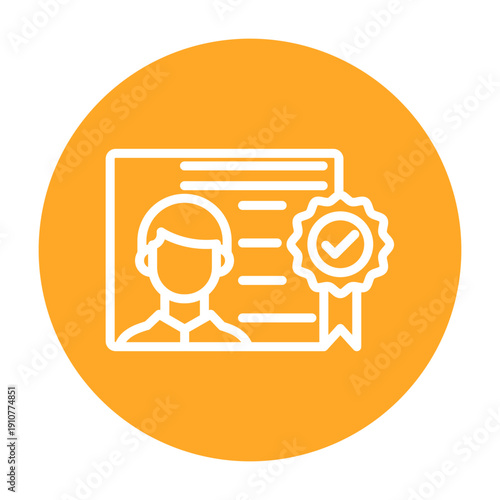 Digital Certificate Vector Icon