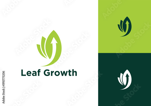 Leaf Growth Logo A Symbol of Natural Progression and Development.