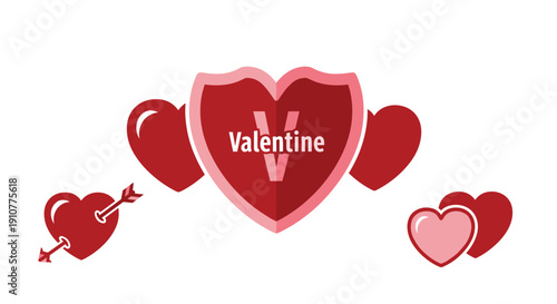 Valentines Day Heart Love Symbol Decoration.