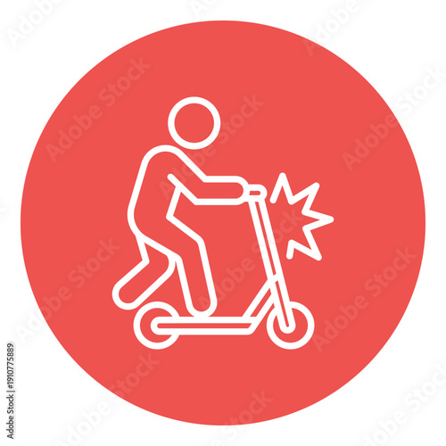 Scooter Injury Vector Icon