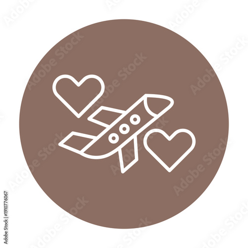 Honeymoon Tour Vector Icon