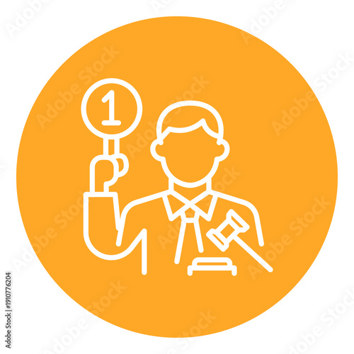Auction Guest Male Vector Icon