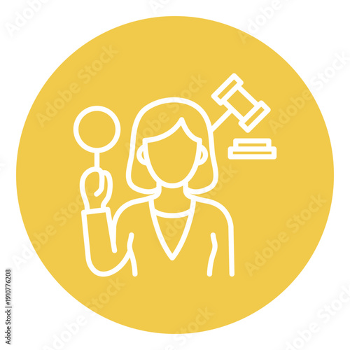 Auction Guest Female Vector Icon