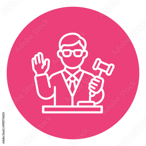Auctioneer Male Vector Icon