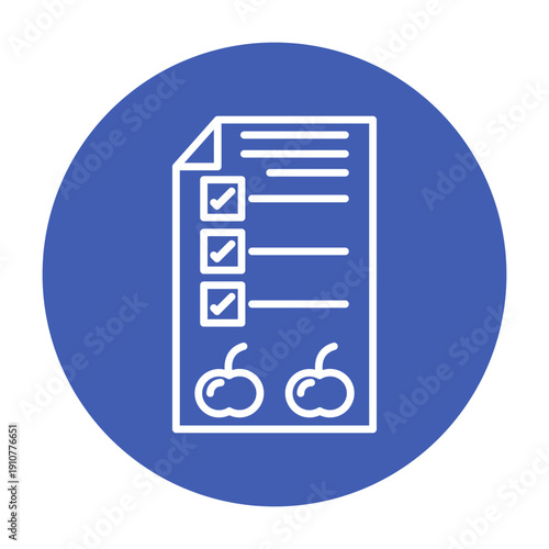 Meal Plan Vector Icon