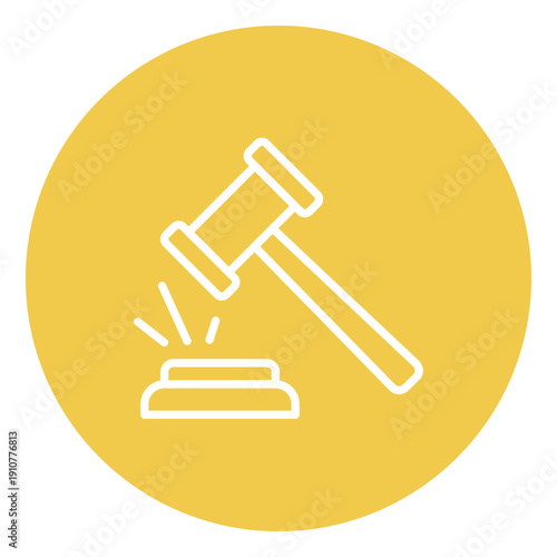 Hammer Price Vector Icon