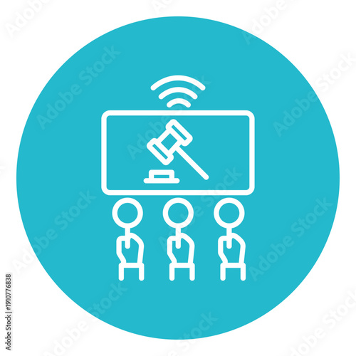 Live Bidding Vector Icon