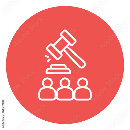 Public Auction Vector Icon