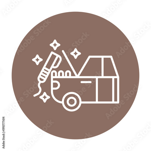 Car Trunk Cleaning Vector Icon
