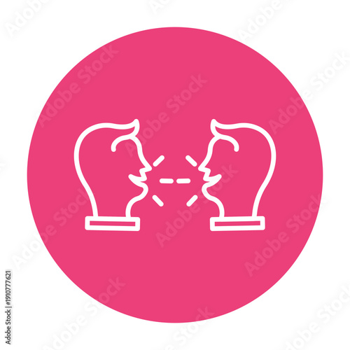 Face to Face Contact Vector Icon