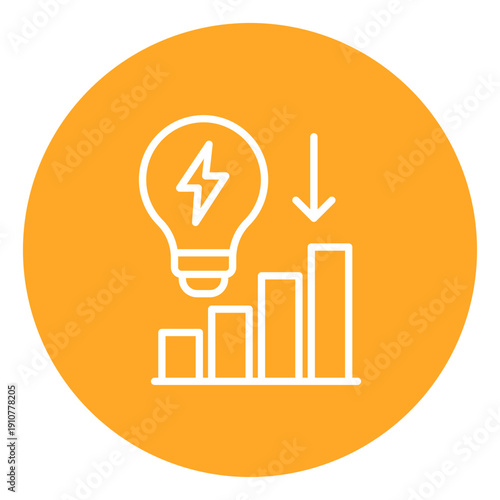 Reduce Energy Consumption Vector Icon