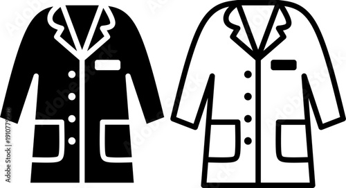 Professional Lab Uniform Icon for Education