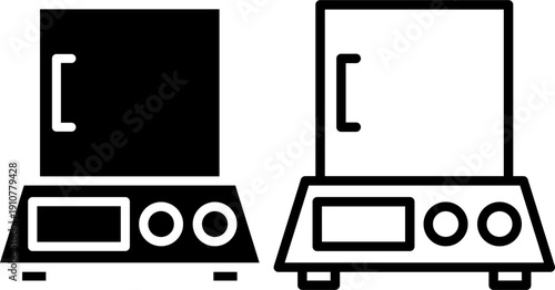 Analytical Balance Scale Vector Icon