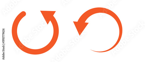 Modern Rotation Arrow Icons Set – Circular Refresh and Recycle Motion Symbols in Simple Minimal Design.