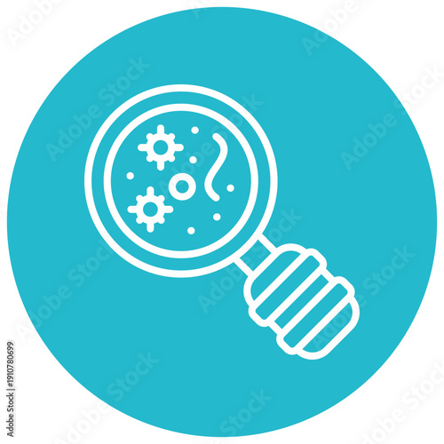 Microbe Magnifier Vector Icon