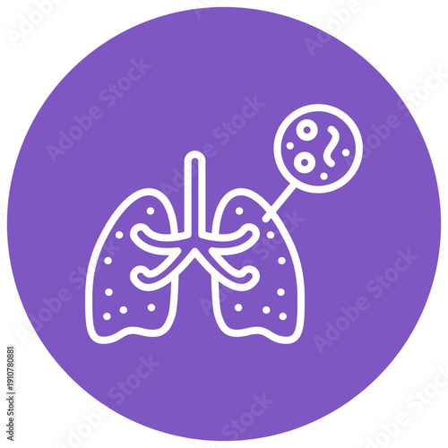 Infected Lungs Vector Icon