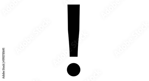 A bold black exclamation mark icon on a white background, symbolizing emphasis, warning, or importance
