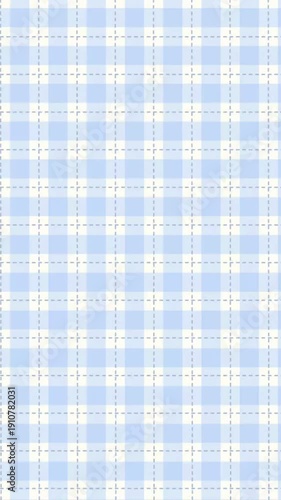 A blue and white plaid pattern with small dots